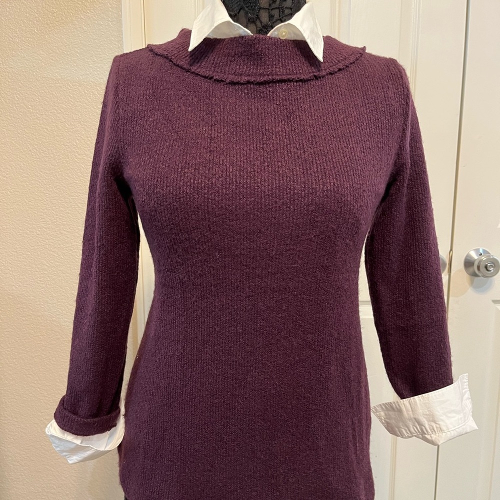 Loft outlet purple pullover tunic sweater. Size small